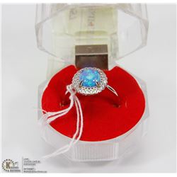 #53-AUSTRALIAN TRIPLE FIRE OPAL RING