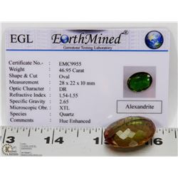 #36-ALEXANDRITE COLOUR CHANGING GEMSTONE 46.95CT
