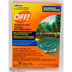 NEW PACK OF 8 OFF! MOSQUITO COILS W/2 METAL STANDS