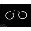 Image 1 : PAIR OF THICK STERLING SILVER HOOP EARRINGS.