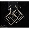 Image 1 : STERLING SILVER GEOMETRIC EARRINGS.