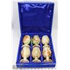 Image 1 : VELVET CASE WITH 6 ONYX GOBLETS