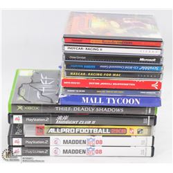 BOX OF PLAYSTATION, XBOX AND SOME COMPUTERS