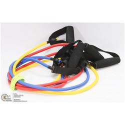 SET OF 3 'VALEO' EXERCISE RESISTANCE BANDS.