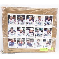 EDMONTON OILERS UNCUT SET OF HOCKEY CARDS