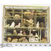 Image 1 : WALL DISPLAY CASE WITH 24 VINTAGE  WADE FIGURES