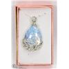 Image 1 : OPALITE TEAR DROP SHAPED SEMI PRECIOUS PENDANT