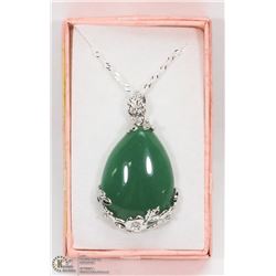 AVENTURINE TEAR DROP SHAPED SEMI PRECIOUS PENDANT
