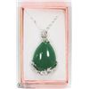 Image 1 : AVENTURINE TEAR DROP SHAPED SEMI PRECIOUS PENDANT