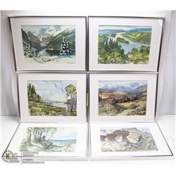 LOT OF SIX 12X16 MEREDITH EVANS ALBERTA PICTURES