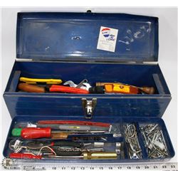 BLUE TOOLBOX WITH CONTENTS