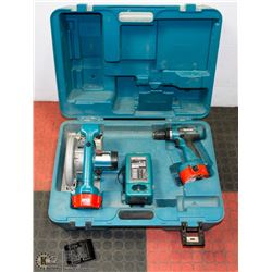 MAKITA 14.4V CIRCULAR SAW WITH DRILL , 2 BATTERIES