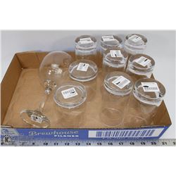 FLAT OF NEW MISC. GLASSWARE