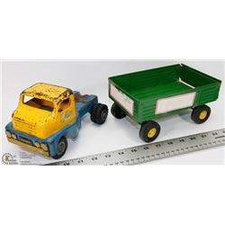 VINTAGE 1950S HUSKY TOYS TRUCK + TRAILER