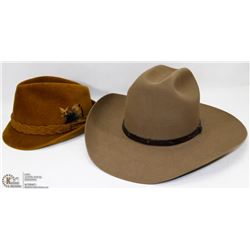 LOT OF 2 VINTAGE HATS INCL PLAYBOY STETSON AND