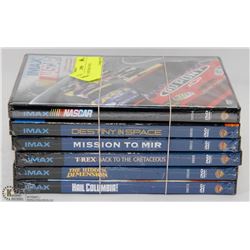 SET OF 6 NEW IMAX DVDS.