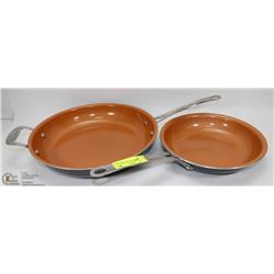 PAIR OF GOTHAM STEEL FRYPANS 9" & 12".