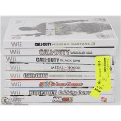 BUNDLE OF 8 WII GAMES
