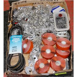 FLAT OF ASSORTED HARDWARE, TAPE & ETC.