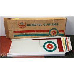 VINTAGE WHITE ROSE TABLE TOP CURLING GAME