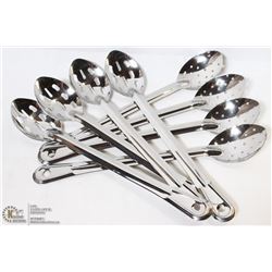 15" STAINLESS STEEL SPOONS - LOT OF 8