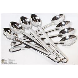 15" STAINLESS STEEL SPOONS - LOT OF 8