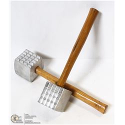2 NEW ALUMINUM MEAT MALLETS