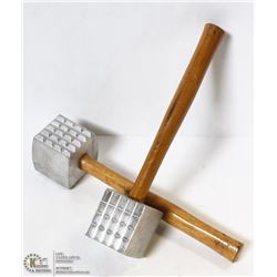2 NEW ALUMINUM MEAT MALLETS