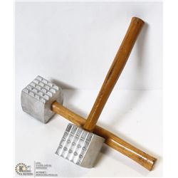 2 NEW  ALUMINUM MEAT MALLETS