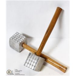 2 NEW ALUMINUM MEAT MALLETS