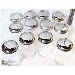 CHEESE OR PEPPER SHAKERS LOT OF 12 NEW