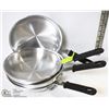 Image 1 : 8" NATURAL ALUMINUM FRY PANS (4)