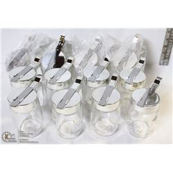 CHROME SUGAR/SYRUP DISPENSER - LOT OF 12 NEW