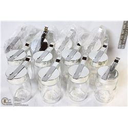 CHROME SUGAR/SYRUP DISPENSER - LOT OF 12 NEW