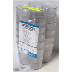 8OZ PLASTIC TUMBLERS - LOT OF 24 - NEW