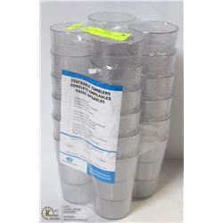 8OZ PLASTIC TUMBLERS - LOT OF 24 - NEW