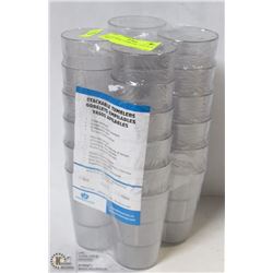 8OZ PLASTIC TUMBLERS - LOT OF 24 - NEW
