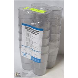 8OZ PLASTIC TUMBLERS - LOT OF 24 - NEW