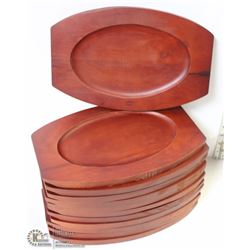 NEW 12 WOODEN PLATTERS, JOHNSON-ROSE 4491 -