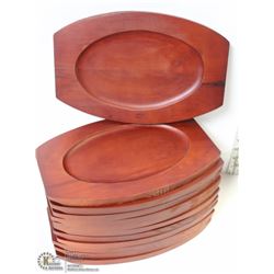 NEW 12 WOODEN PLATTERS, JOHNSON-ROSE 4491 -