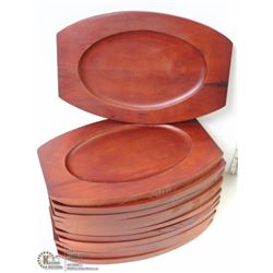 NEW 12 WOODEN PLATTERS, JOHNSON-ROSE 4492 -