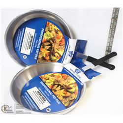 12" COATED ALUMINUM FRY PANS - LOT OF 2 - NEW
