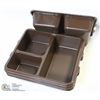 Image 1 : LOT OF 3 - CAMBRO 3 COMPARTMENT MEAL TRAY - NEW