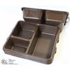 Image 1 : LOT OF 3 - CAMBRO 3 COMPARTMENT MEAL TRAY - NEW