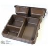 Image 1 : LOT OF 6 - CAMBRO 3 COMPARTMENT MEAL TRAY - NEW
