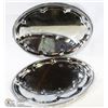 Image 1 : NEW OVAL TRAYS 18" PLATED STEEL - LOT OF 4