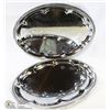 Image 1 : NEW OVAL TRAYS 18" PLATED STEEL - LOT OF 4