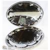 Image 1 : NEW OVAL TRAYS 18" PLATED STEEL - LOT OF 4
