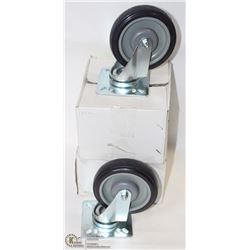 NEW CASTORS NON-LOCKING WITH 4"