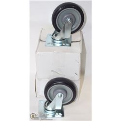 NEW CASTORS NON-LOCKING WITH 4"